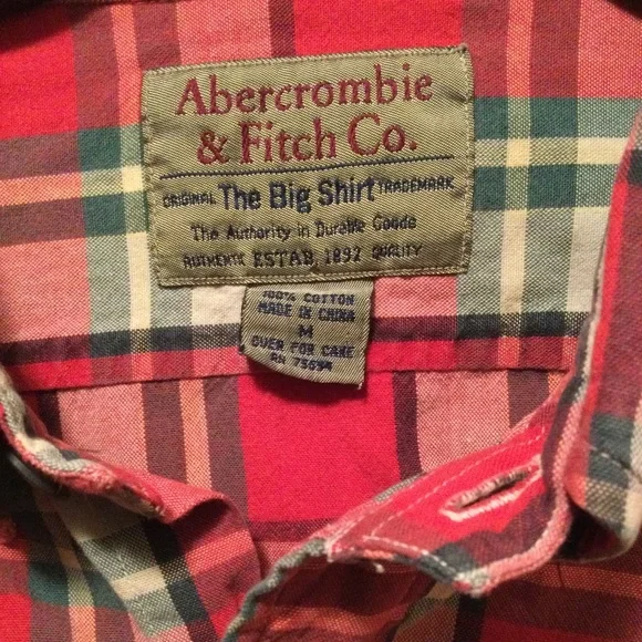 Abercrombie & Fitch Long Sleeve Plaid Button Down Shirt - Picture 2 of 3